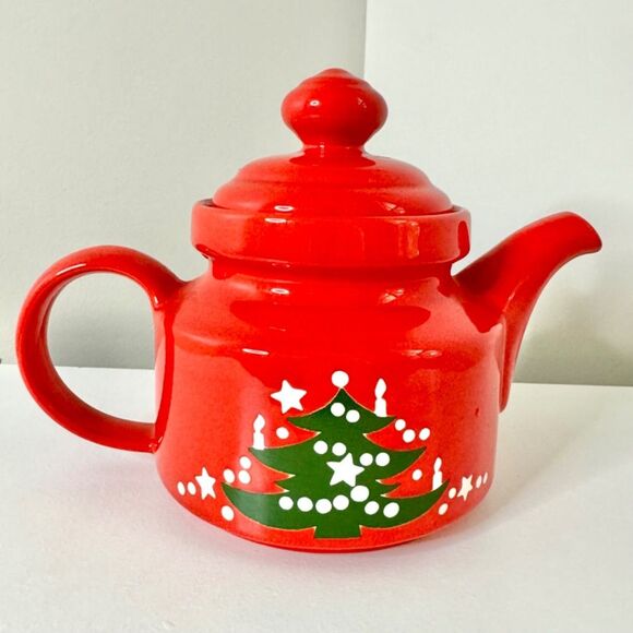 Vintage Waechtersbach West Germany Ceramic Christmas Teapot / Tea Kettle - Picture 4 of 9